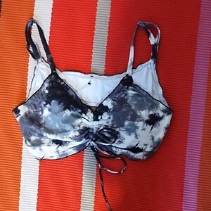 NoBo EUC Tie-Dye Spaghetti Strap Top With Shirring And Padded 4XL.